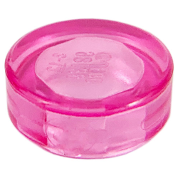 Tile, Round 1 x 1 - Trans-Dark Pink