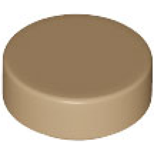 Деталь LEGO 98138 Tile, Round 1 x 1 - Dark Tan