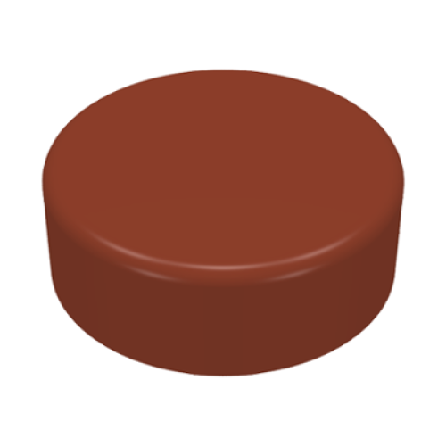 Деталь LEGO 98138 Tile, Round 1 x 1 - Reddish Brown