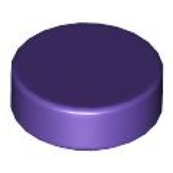 Tile, Round 1 x 1 - Dark Purple