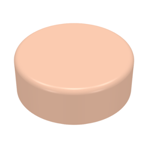 Деталь LEGO 98138 Tile, Round 1 x 1 - Light Nougat