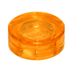 Tile, Round 1 x 1 - Trans-Orange