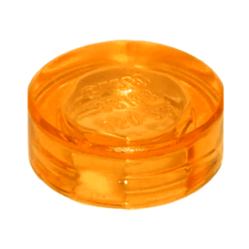 Деталь LEGO 98138 Tile, Round 1 x 1 - Trans-Orange