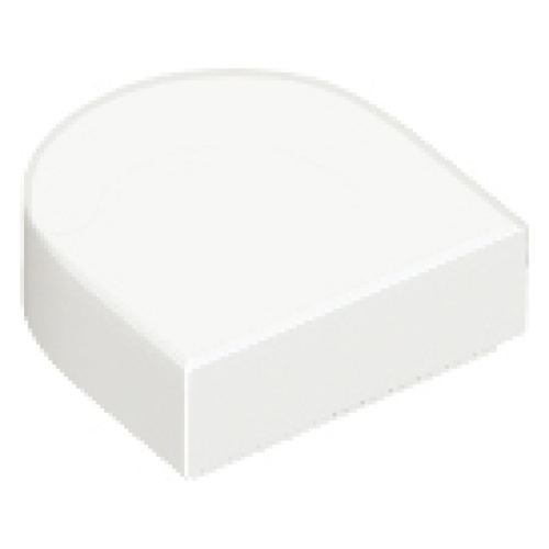 Деталь LEGO 24246 Tile, Round 1 x 1 Half Circle Extended - White