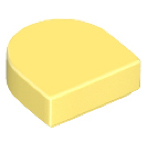 Деталь LEGO 24246 Tile, Round 1 x 1 Half Circle Extended - Bright Light Yellow