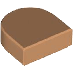 Tile, Round 1 x 1 Half Circle Extended - Medium Nougat