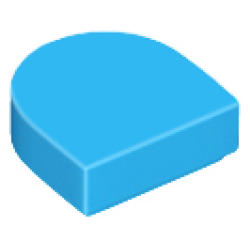 Tile, Round 1 x 1 Half Circle Extended - Dark Azure
