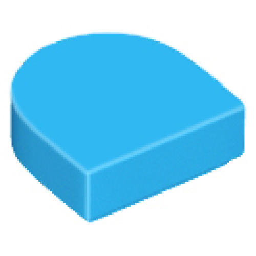 Деталь LEGO 24246 Tile, Round 1 x 1 Half Circle Extended - Dark Azure