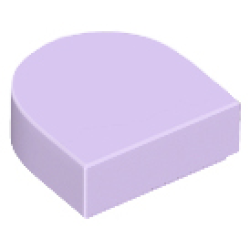 Tile, Round 1 x 1 Half Circle Extended - Lavender