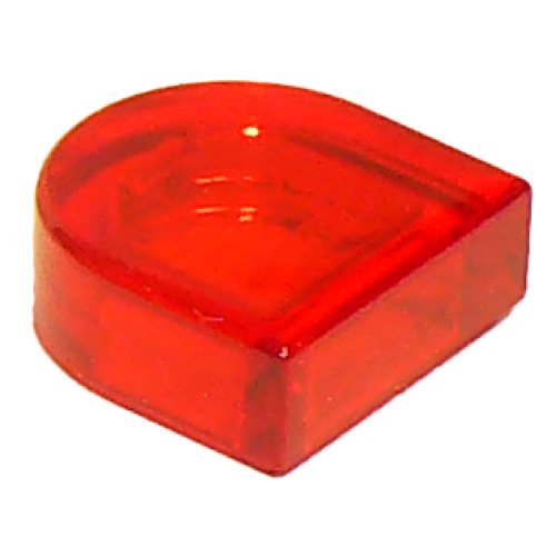 Деталь LEGO 24246 Tile, Round 1 x 1 Half Circle Extended - Trans-Red