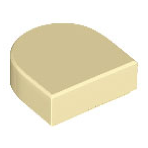 Деталь LEGO 24246 Tile, Round 1 x 1 Half Circle Extended - Tan