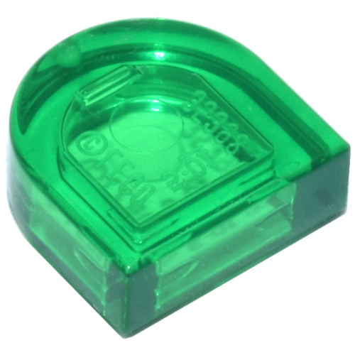 Деталь LEGO 24246 Tile, Round 1 x 1 Half Circle Extended - Trans-Green