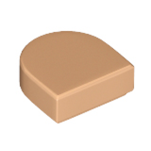 Деталь LEGO 24246 Tile, Round 1 x 1 Half Circle Extended - Nougat
