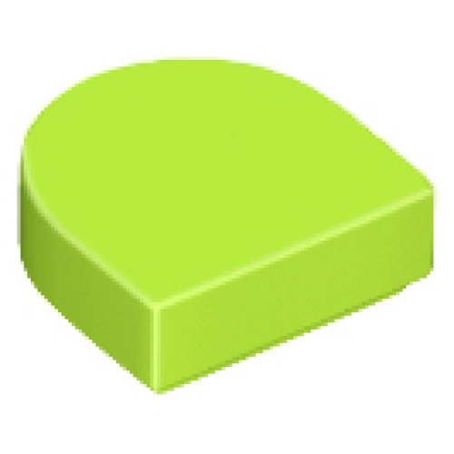 Деталь LEGO 24246 Tile, Round 1 x 1 Half Circle Extended - Lime