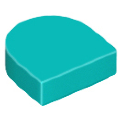 Деталь LEGO 24246 Tile, Round 1 x 1 Half Circle Extended - Dark Turquoise