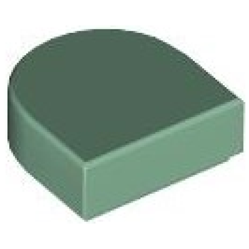 Деталь LEGO 24246 Tile, Round 1 x 1 Half Circle Extended - Sand Green