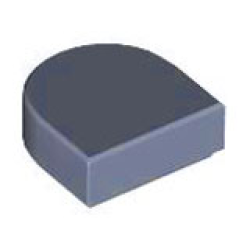 Tile, Round 1 x 1 Half Circle Extended - Sand Blue