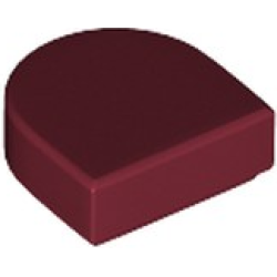 Tile, Round 1 x 1 Half Circle Extended - Dark Red