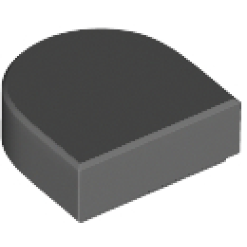 Деталь LEGO 24246 Tile, Round 1 x 1 Half Circle Extended - Dark Bluish Gray