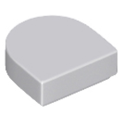 Tile, Round 1 x 1 Half Circle Extended - Light Bluish Gray