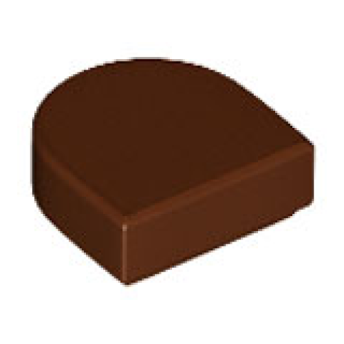 Деталь LEGO 24246 Tile, Round 1 x 1 Half Circle Extended - Reddish Brown