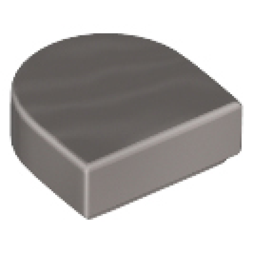 Деталь LEGO 24246 Tile, Round 1 x 1 Half Circle Extended - Flat Silver
