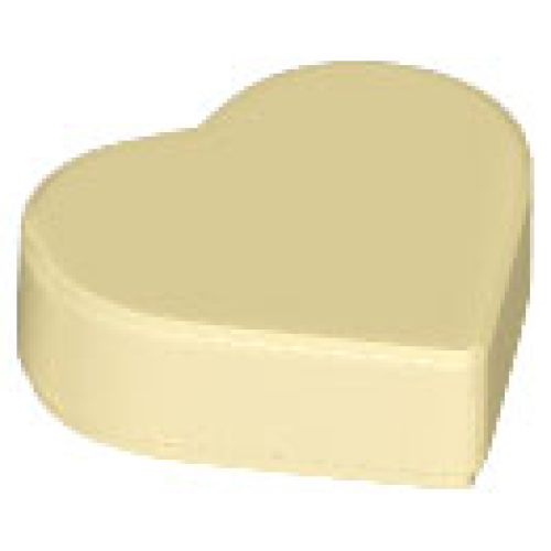 Деталь LEGO 39739 Tile, Round 1 x 1 Heart - Tan