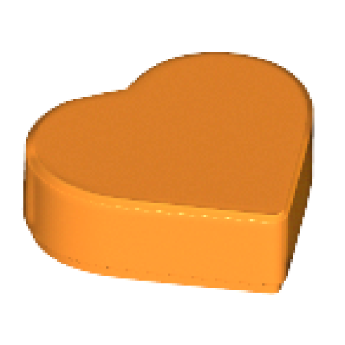 Деталь LEGO 39739 Tile, Round 1 x 1 Heart - Orange