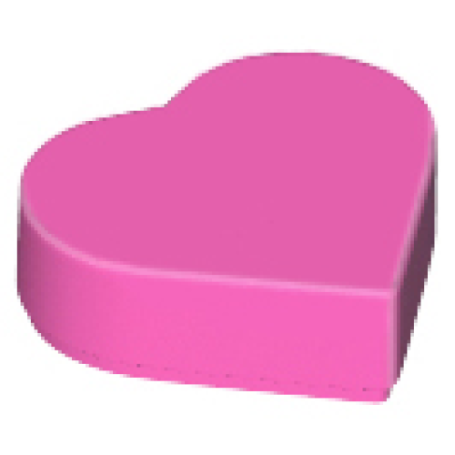 Деталь LEGO 39739 Tile, Round 1 x 1 Heart - Dark Pink