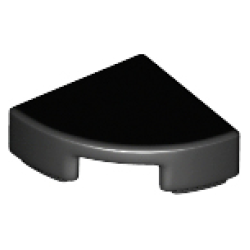 Tile, Round 1 x 1 Quarter - Black