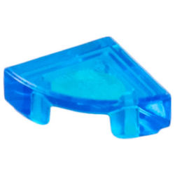 Tile, Round 1 x 1 Quarter - Trans-Dark Blue