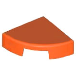 Tile, Round 1 x 1 Quarter - Reddish Orange
