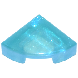 Tile, Round 1 x 1 Quarter - Satin Trans-Light Blue