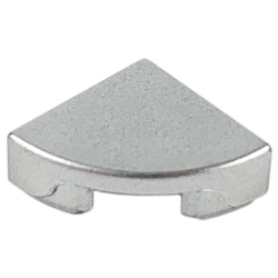 Tile, Round 1 x 1 Quarter - Metallic Silver