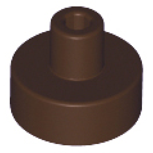 Деталь LEGO 20482 Tile, Round 1 x 1 with Bar and Pin Holder - Dark Brown
