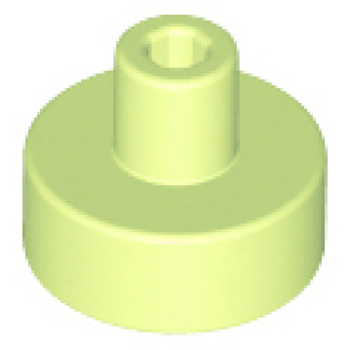 Деталь LEGO 20482 Tile, Round 1 x 1 with Bar and Pin Holder - Yellowish Green