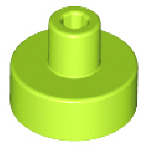 Деталь LEGO 20482 Tile, Round 1 x 1 with Bar and Pin Holder - Lime