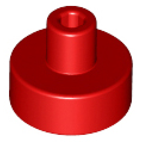 Деталь LEGO 20482 Tile, Round 1 x 1 with Bar and Pin Holder - Red