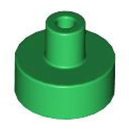 Деталь LEGO 20482 Tile, Round 1 x 1 with Bar and Pin Holder - Green