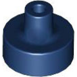 Tile, Round 1 x 1 with Bar and Pin Holder - Dark Blue