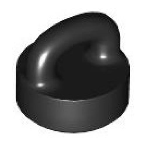 Деталь LEGO 77813 Tile, Round 1 x 1 with Loop - Black