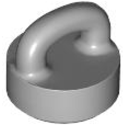 Tile, Round 1 x 1 with Loop - Light Bluish Gray