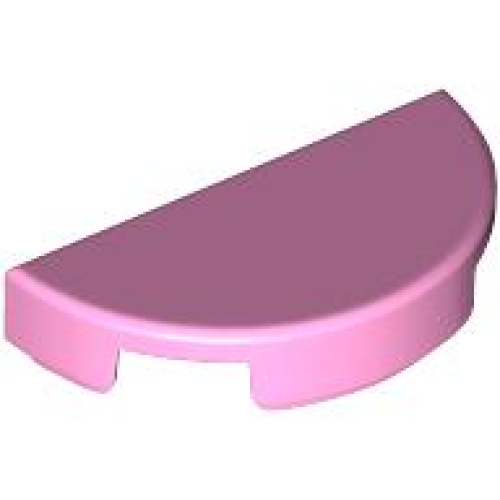 Деталь LEGO 1748 Tile, Round 1 x 2 Half - Bright Pink