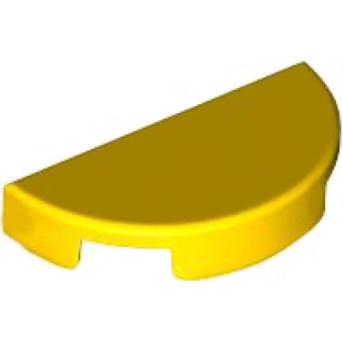 Деталь LEGO 1748 Tile, Round 1 x 2 Half - Yellow