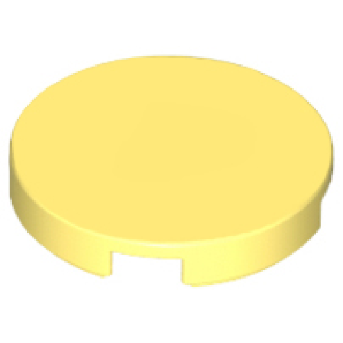 Деталь LEGO 14769 Tile, Round 2 x 2 with Bottom Stud Holder - Bright Light Yellow