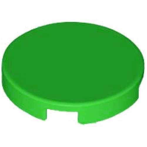 Деталь LEGO 14769 Tile, Round 2 x 2 with Bottom Stud Holder - Bright Green