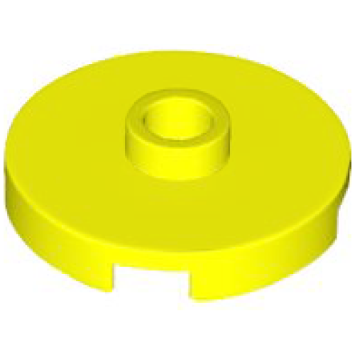 Деталь LEGO 18674 Tile, Round 2 x 2 with Open Stud - Neon Yellow