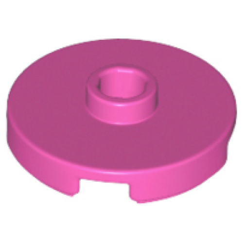Деталь LEGO 18674 Tile, Round 2 x 2 with Open Stud - Dark Pink