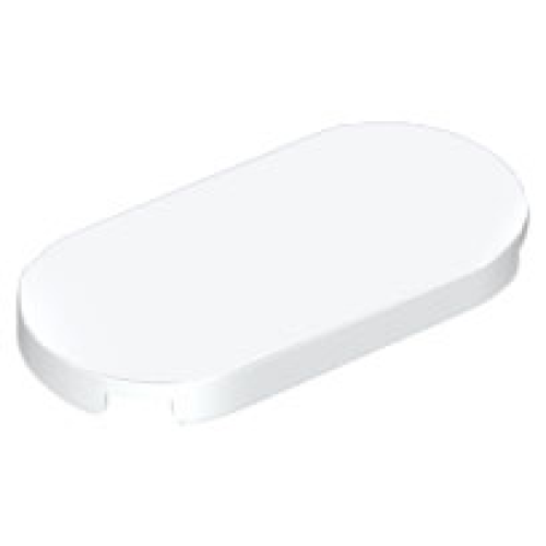 Деталь LEGO 66857 Tile, Round 2 x 4 Oval - White