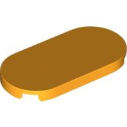 Tile, Round 2 x 4 Oval - Bright Light Orange